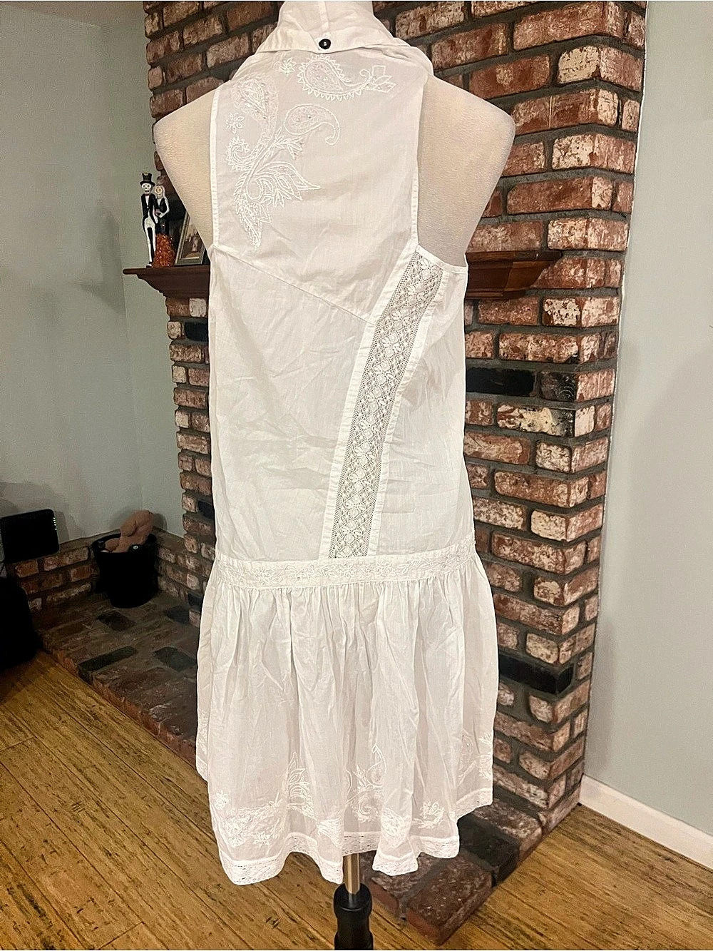 AllSaints NWOT “Rosalie" Embroidered Halter Dress - Picture 5 of 11